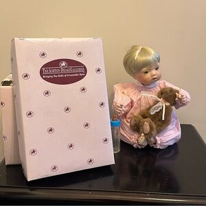 Ashton-Drake Galleries “All Gone” Porcelain Doll with Accessories NWT